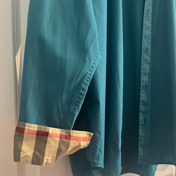 Burberry long sleeve shirt green Men’s size large - Picture 2 of 5